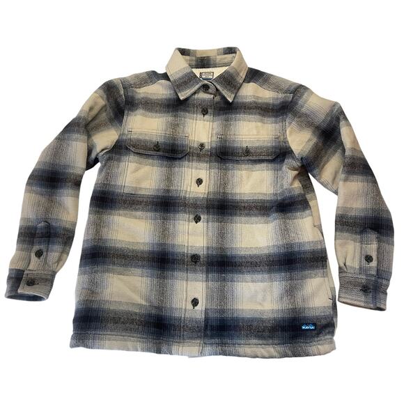 Kavu Pinedrona? Plaid Button Down Jacket Sherpa Lined Size Women's Oversized XS - Picture 1 of 10
